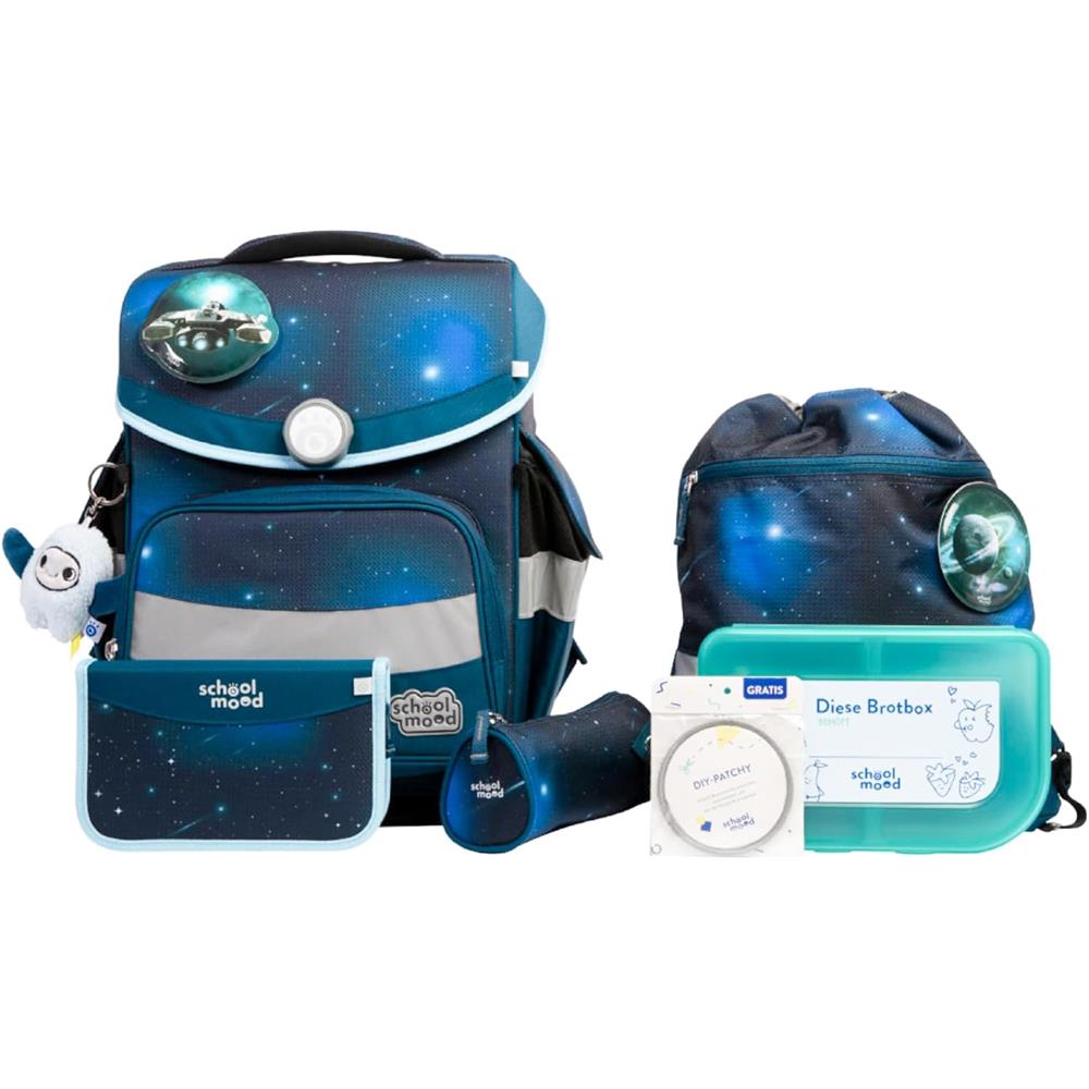 School-Mood Schulranzen Set Timeless Pro Moritz (Space) 7-teilig