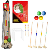 Idena Krocketspiel Holz 16-teilig Garten Spiel Set mit Tasche
