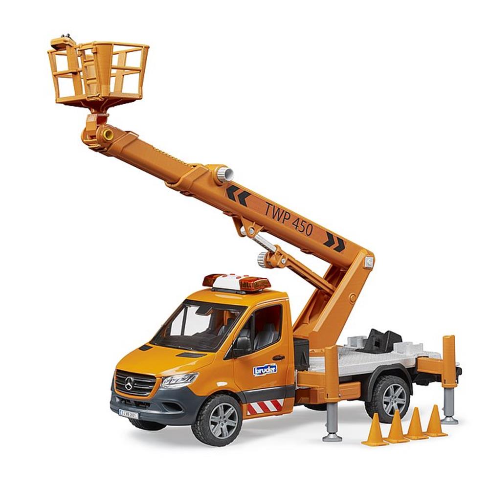 Bruder 02679 - MB Sprinter Arbeitsbühne mit Light + Sound Modul