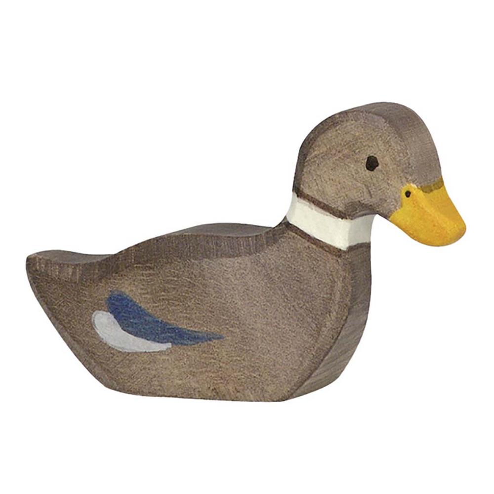 Holztiger Holzfigur - Ente, schwimmend, Holzspielzeug, ab 3 Jahren