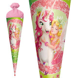 Roth Schultüte Einhornglück, 70cm, rund, Rot(h)-Spitze, Filzverschluss