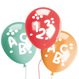 Roth Luftballons zur Einschulung, 16 Luftballons aus Naturkautschuk, 2 Motive in 4 Farben