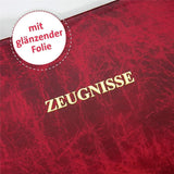 Roth Zeugnismappe Ringbuch A4 Dunkelrot, wattierter Einband, goldene Schrift, ohne Einlagen