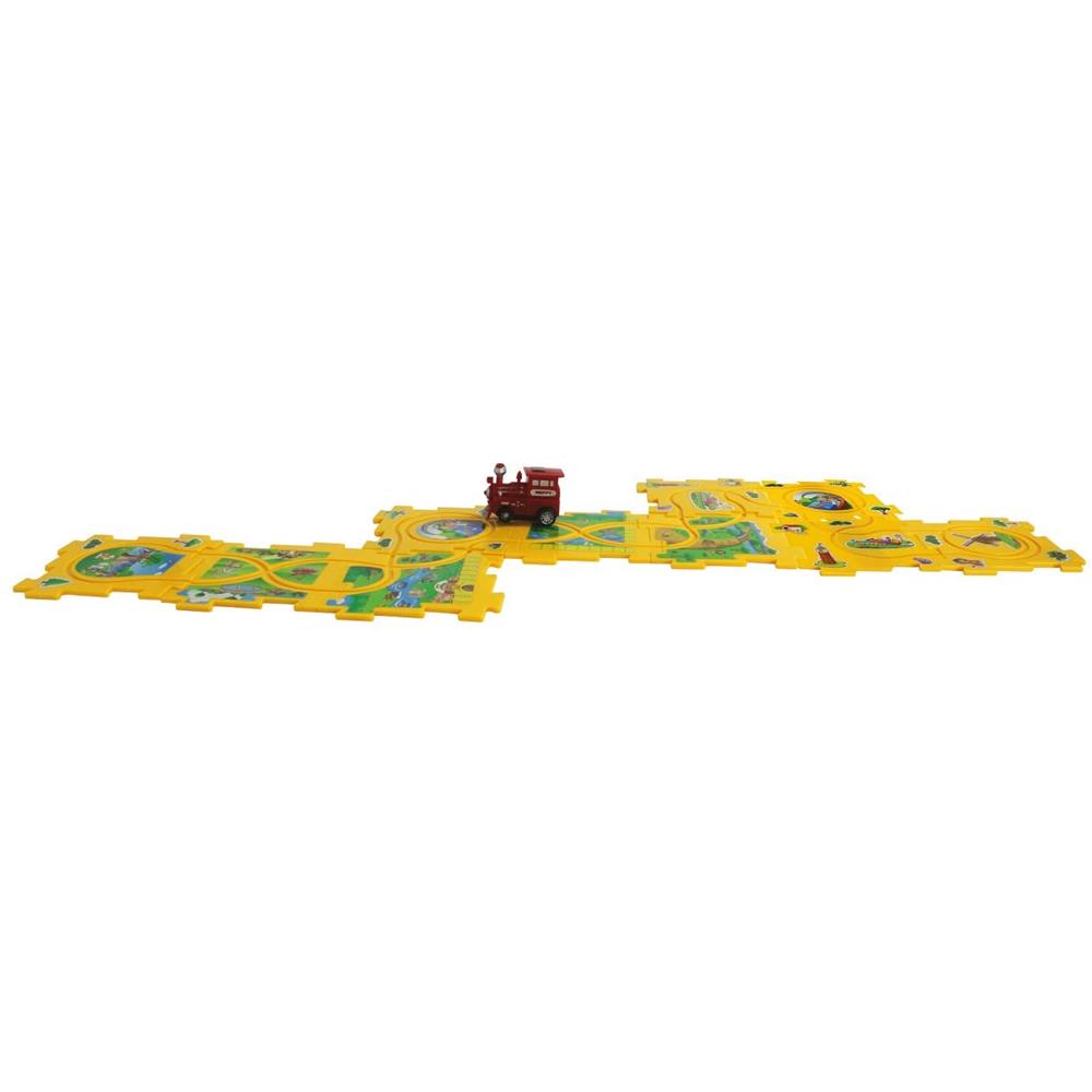 Jamara Spielzeug Eisenbahn Puzzle Dynamic Zoo Zug Eisenbahnstrecke Eisenbahnset