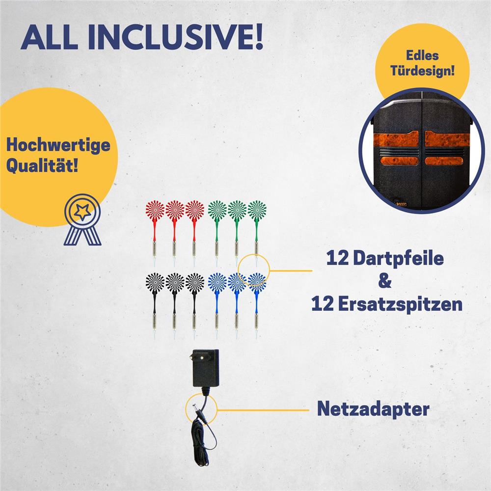 Best Sporting Elektronische Dartscheibe Oxford Evolution mit Kabinett