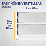 Best Sporting Volleyballnetz Outdoor 4in1 höhenverstellbar 310cm