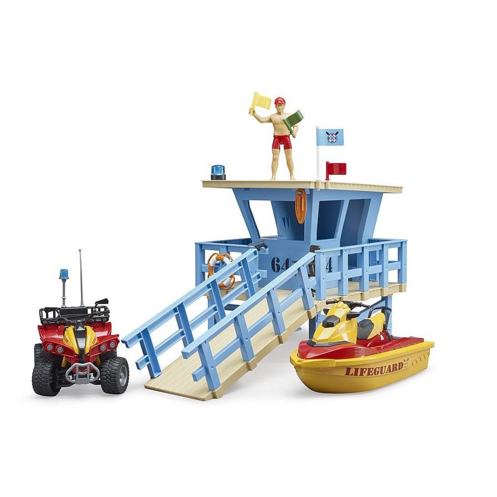 Bruder 62785 - bworld Life Guard mit Stand Up Paddle