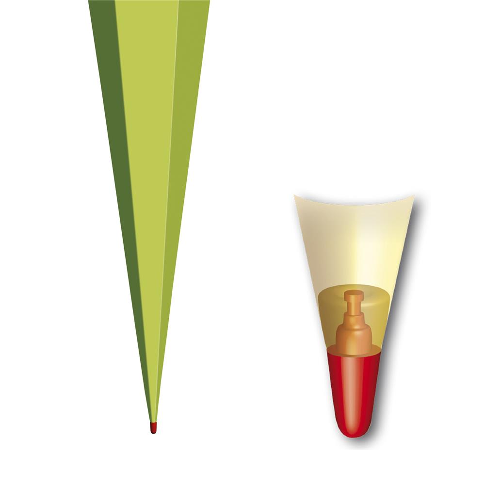 Roth Schultüte-Rohling/Basteltüte, maigrün, 85cm, eckig, Rot(h)-Spitze, mit Tüllverschluss