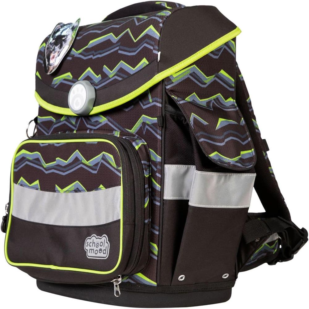 School-Mood Schulranzen Set Timeless Pro Finn (Raubkatze) 7-teilig