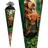 Roth Schultüte Dinosaurier T-Rex, 85cm, eckig, Rot(h)-Spitze, Tüllverschluss, mit Sound