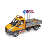 Bruder 02677 - MB Sprinter Kommunal mit Fahrer, Light + Sound Modul und Zubehör