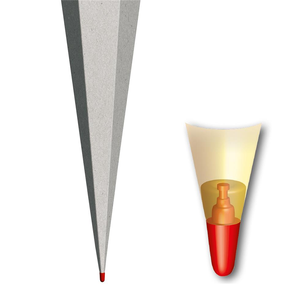 Roth Schultüte-Rohling/Basteltüte, grau, 85cm, eckig, Rot(h)-Spitze, ohne Verschluss