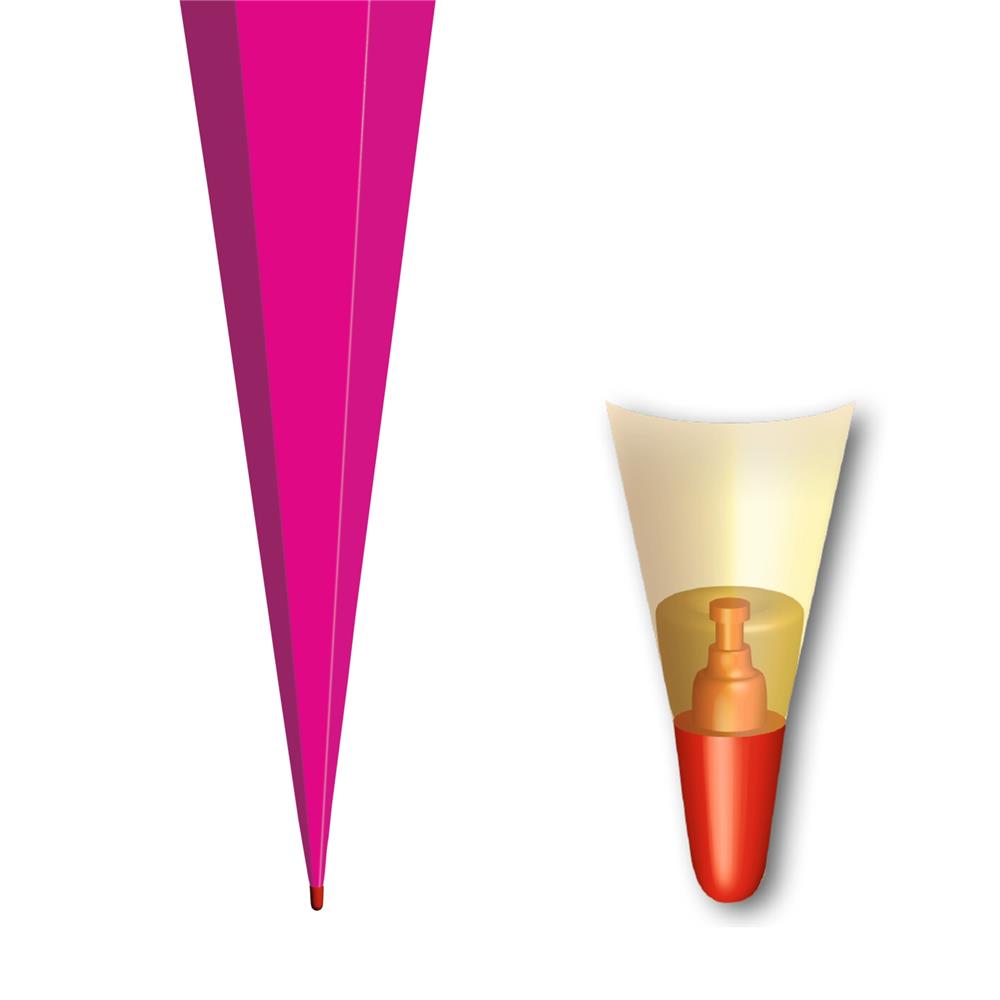Roth Schultüte-Rohling/Basteltüte, pink, 85cm, eckig, Rot(h)-Spitze, mit Tüllverschluss