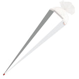Roth Schultüte-Rohling/Basteltüte, weiß, 85cm, eckig, Rot(h)-Spitze, mit Tüllverschluss
