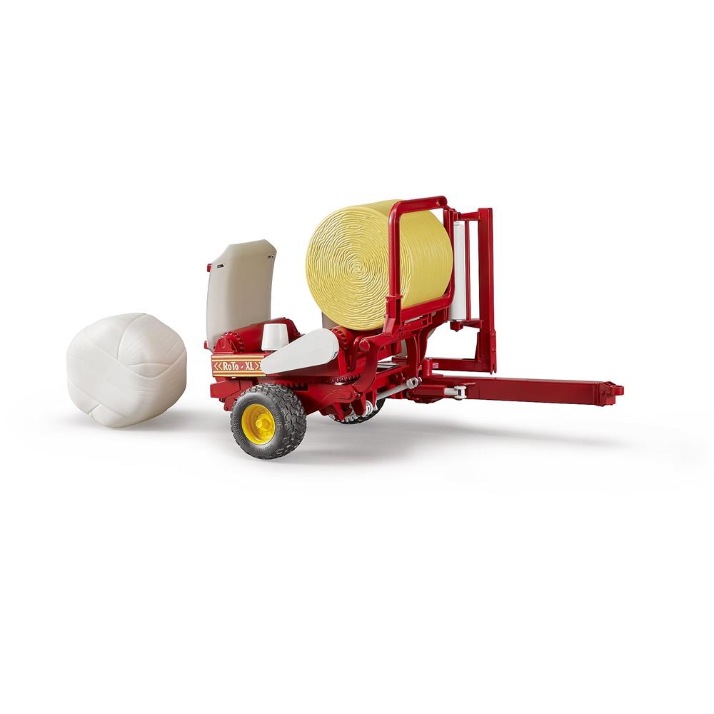 Bruder 02122 - Ballenwickler mit ockerbraunem und schwarzem Rundballen