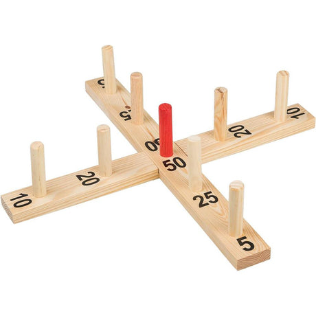 Idena Ringwurfspiel Holz Sisal Wurfspiel Garten Spiel Geschicklichkeitsspiel