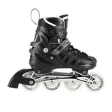 NILS EXTREME NH10905 4in1 LED Inliner Schlittschuhe Rollschuhe Gr. 35-38, Schwarz, verstellbar