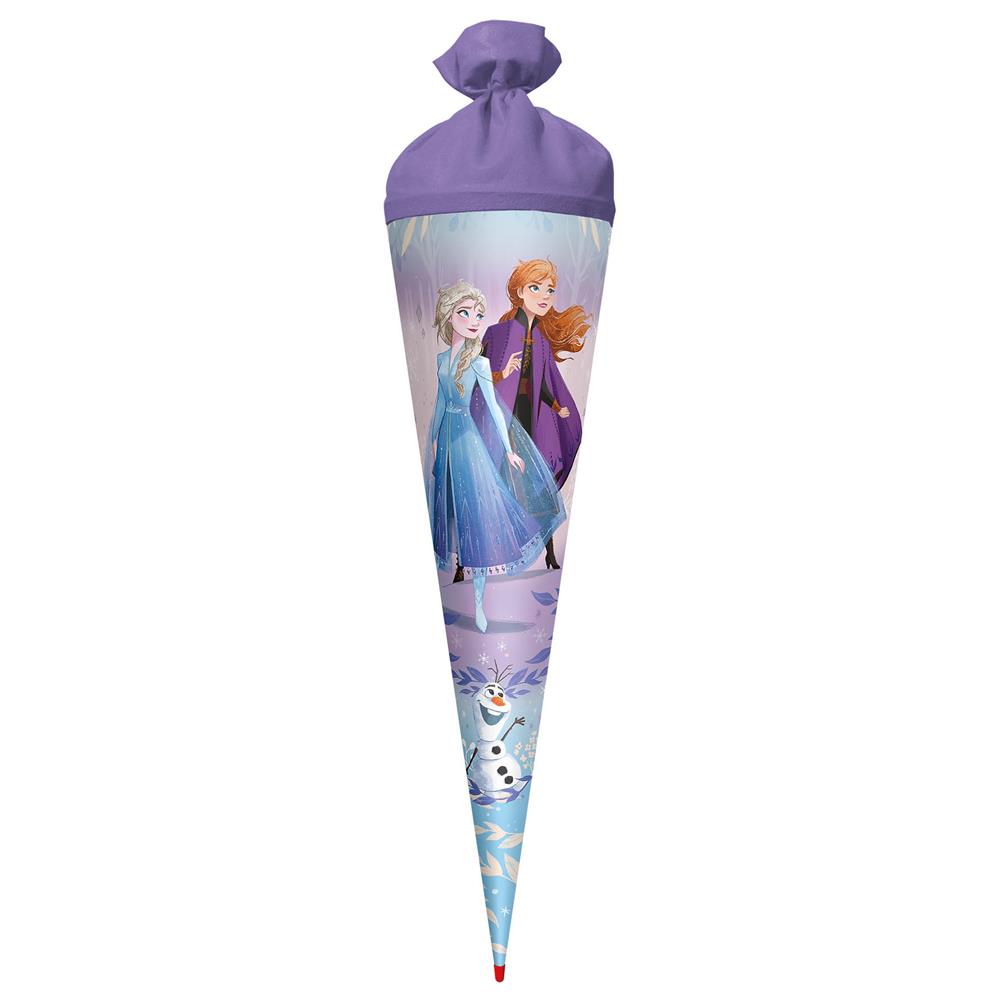 Roth Schultüte Disney Frozen, 70cm, rund, Rot(h)-Spitze, Filzverschluss