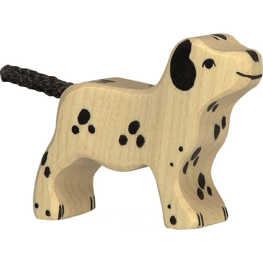 Holztiger Holzfigur - Dalmatiner, stehend, klein, Holzspielzeug, ab 3 Jahren