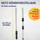 Best Sporting Badminton Set mit Netz 4 Schläger 3 Bälle Tasche