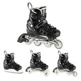 NILS EXTREME NH10905 4in1 LED Inliner Schlittschuhe Rollschuhe Gr. 31-34, Schwarz, verstellbar