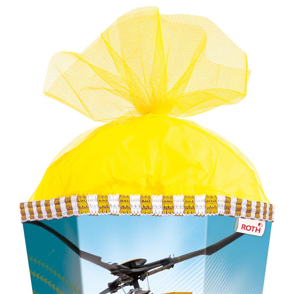 Roth Schultüte Helikopter, 85cm, eckig, Rot(h)-Spitze, Tüllverschluss