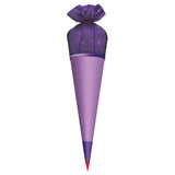 Roth Schultüte Stoffbezug mit Satinschleife, lila, 70cm, rund - ohne Rohling
