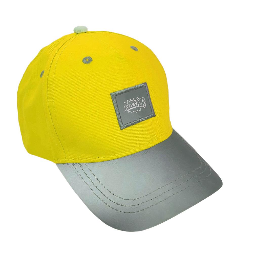 Roth ReflActions Kinder-Basecap Roar, Gelb, 5-8 Jahre, 50-54cm, mit reflektierendem Schirm