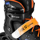NILS EXTREME NH18190A BRAVE 2in1 Inliner Schlittschuhe Kinder Gr. 29-33, Blau, verstellbar