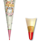 Roth Schultüte Lieblingsstück Funny Fuchs, 70cm, rund, Rot(h)-Spitze, mit Stoffverschluss