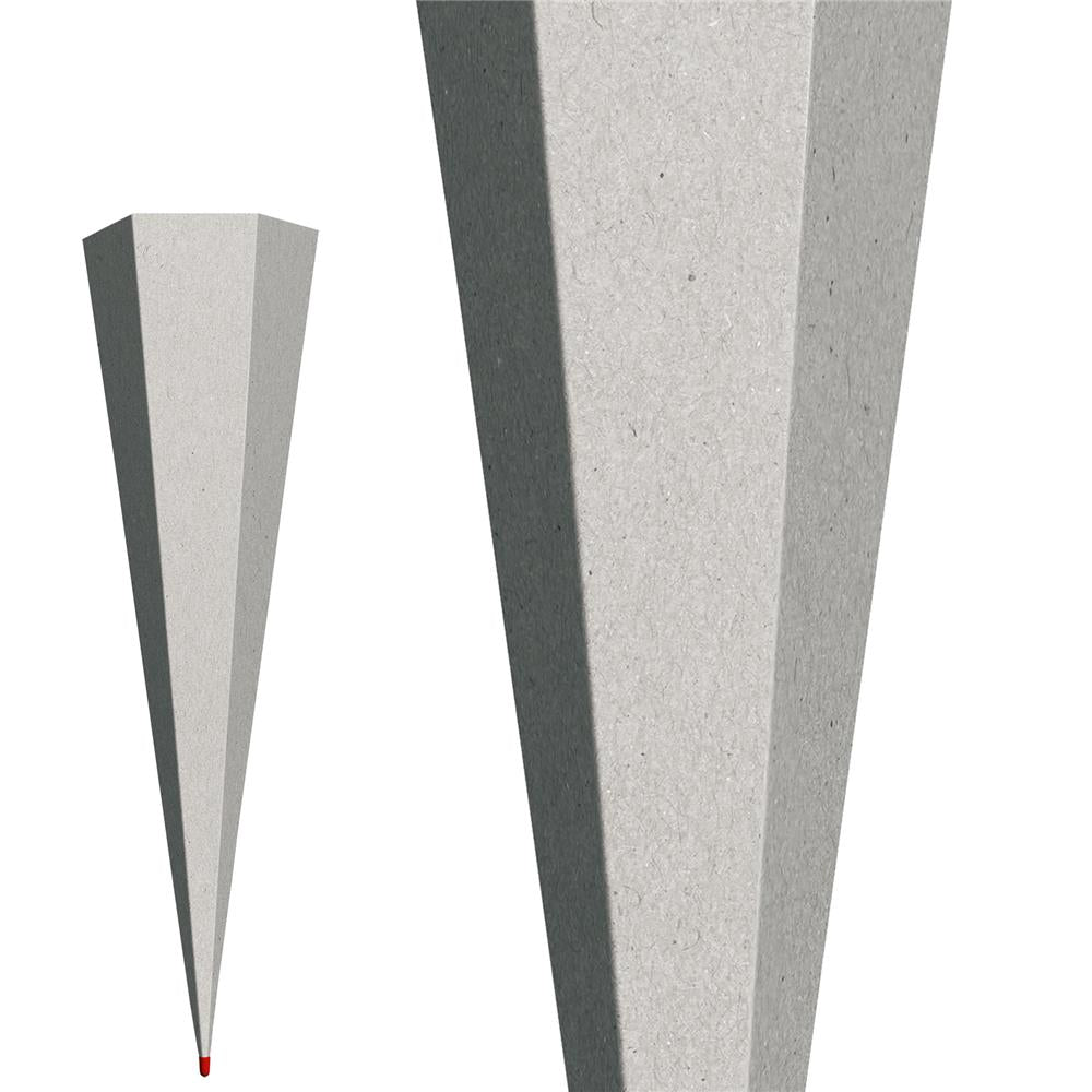 Roth Schultüte-Rohling/Basteltüte, grau, 85cm, eckig, Rot(h)-Spitze, ohne Verschluss