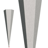 Roth Schultüte-Rohling/Basteltüte, grau, 85cm, eckig, Rot(h)-Spitze, ohne Verschluss