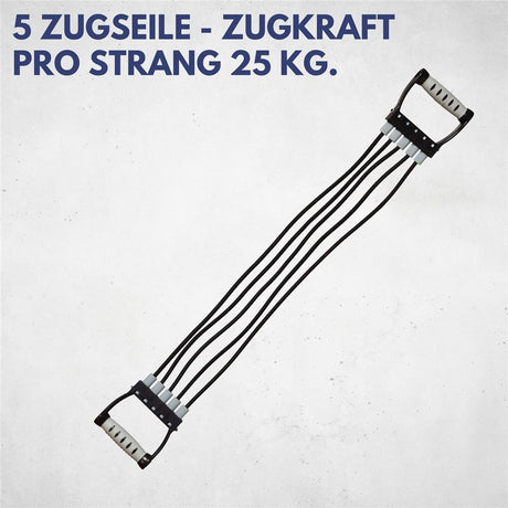 Best Sporting Expander Fitness 25 kg schwarz Widerstandsbänder 5 Seile