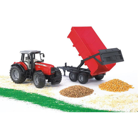 Bruder 02045 - Massey Ferguson 7480 mit Wannenkippanhänger
