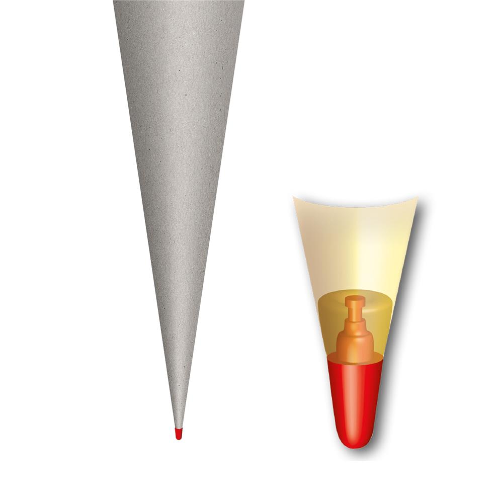 Roth Schultüte-Rohling/Basteltüte, grau, 70cm, rund, Rot(h)-Spitze, ohne Verschluss
