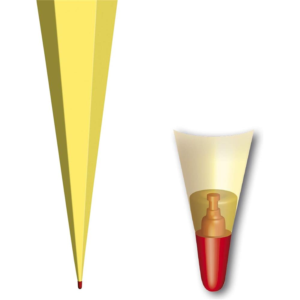Roth Schultüte-Rohling/Basteltüte, zitronengelb, 85cm, eckig, Rot(h)-Spitze, mit Tüllverschluss (gelb)
