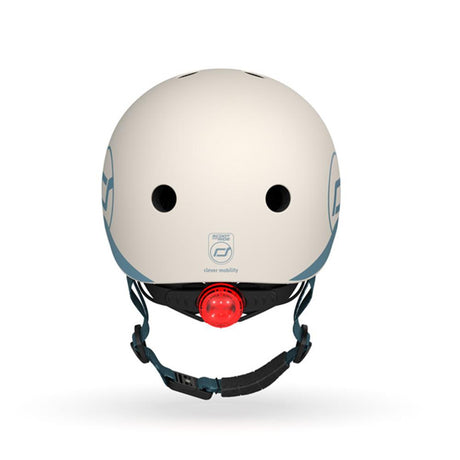 Scoot & Ride Kinderhelm Größe XXS-S (45-51 cm) ash - Schutzhelm mit LED-Licht