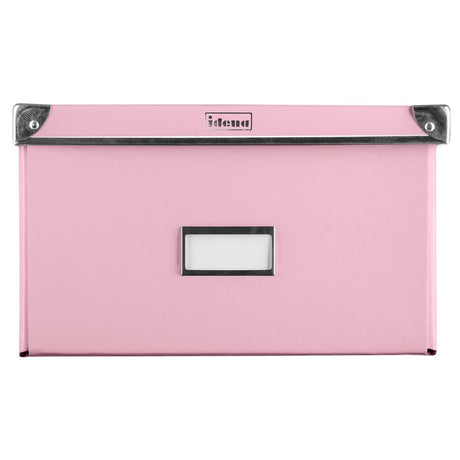 Idena Aufbewahrungsbox mit Deckel 36 x 28,2 x 17 cm faltbar pink Pappe