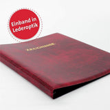 Roth Zeugnismappe Ringbuch A4 Dunkelrot, wattierter Einband, goldene Schrift, ohne Einlagen