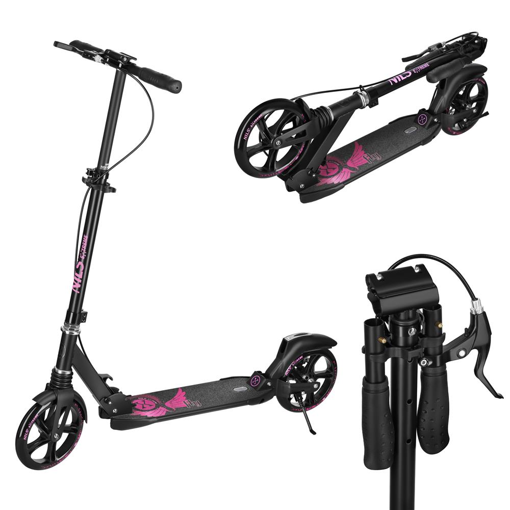 NILS EXTREME HM800 FLY PINK Scooter, Freizeitroller, ABEC-11, Scheibenbremse, bis 100 kg