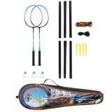 NILS Badminton Set mit Netz, 2 Schlägern und 3 Federbällen, Outdoor Garten Freizeit