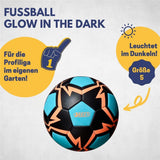 Best Sporting Glow in the Dark Fußball Gr.5 blau/orange Leuchtball