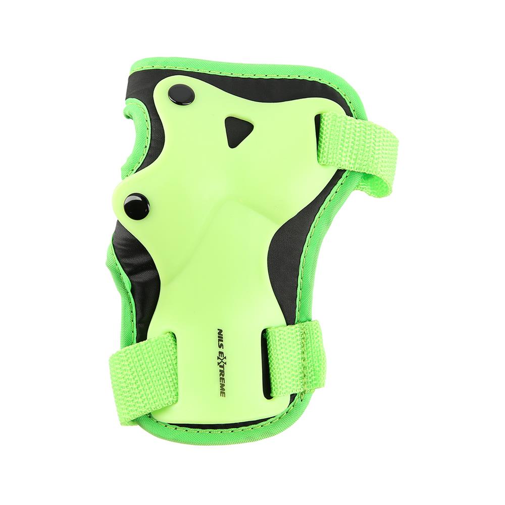 NILS EXTREME H704 Schoner-Set, Grün, Größe M - Protektoren Handgelenk Ellenbogen Knie